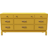 66" Unfinished 9 Drawer Vintage Dresser #08774