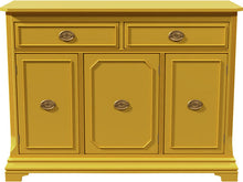 Load image into Gallery viewer, 48&quot; Unfinished 2 Drawer 3 Door Vintage Buffet #07610
