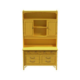 46" Unfinished 2 Door 6 Drawer Thomasville Vintage Bamboo Style Hutch #07961