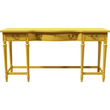 54" Unfinished 3 Drawer Thomasville Vintage Console Table #08785