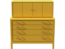 Load image into Gallery viewer, 42.5&quot; Finished 4 Drawer 2 Door Vintage Tallboy #07989: At Our Munster Location
