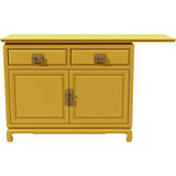 42"-54" Unfinished 2 Door 2 Drawer Vintage Bar Cart #08837