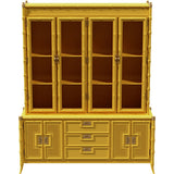 68.5" Unfinished 6 Door 3 Drawer Vintage Bamboo Style Hutch #08841