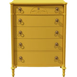 36" Unfinished 5 Drawer Vintage Tallboy #08694