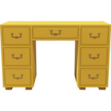 48" Unfinished 7 Drawer Artefacts Vintage Desk #08692