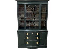Load image into Gallery viewer, 46.5&quot; Finished 3 Drawer 3 Door Vintage Hepplewhite Hutch #07600

