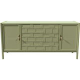 62" Unfinished 3 Drawer 2 Door Vintage Buffet #08769
