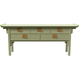 73" Unfinished 5 Drawer Century Vintage Console #08732