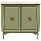 34.25" Unfinished 2 Door Vintage Marble Top Buffet #08849