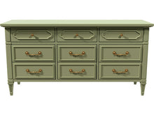 Load image into Gallery viewer, 64.5&quot; Unfinished 9 Drawer Vintage Dresser #08530
