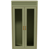 26" Unfinished 2 Door Vintage Hutch Top Set of 2 #08805