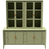 66" Unfinished 8 Door Vintage Hutch #08759