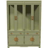 56" Unfinished 8 Door 2 Drawer Vintage Hutch #08844