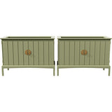 38" Unfinished 2 Door Vintage Open Tops Dresser Set of 2 #08799