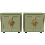 24" Unfinished 2 Door Vintage Side Table Set of 2 #08820