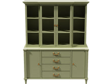 Load image into Gallery viewer, 58&quot; Unfinished 4 Door 4 Drawer Vintage Hutch #07962
