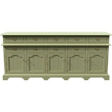 88" Unfinished 8 Drawer 5 Door Vintage Buffet #08644