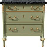 31.5" Unfinished 3 Drawer Vintage Marble Top Dresser #08758