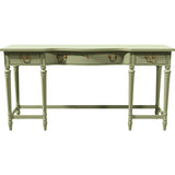54" Unfinished 3 Drawer Thomasville Vintage Console Table #08785