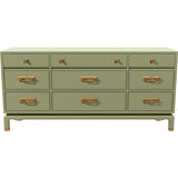 66" Unfinished 9 Drawer Vintage Dresser #08774