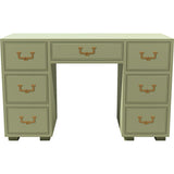 48" Unfinished 7 Drawer Artefacts Vintage Desk #08692