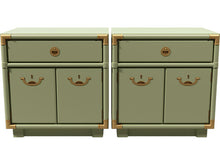 Load image into Gallery viewer, 24.5&quot; Unfinished 1 Drawer 2 Door Drexel Vintage Nightstand Set of 2 #08505
