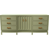 78" Unfinished 2 Door 6 Drawer Vintage Buffet #08819