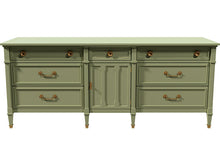 Load image into Gallery viewer, 75&quot; Unfinished 7 Drawer 1 Door Drexel Vintage Buffet #08118
