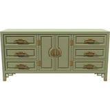 66" Unfinished 6 Drawer 2 Door Vintage Buffet #08550
