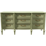 64" Unfinished 9 Drawer Vintage Dresser #08605