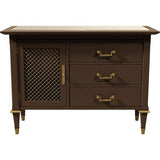 36" Unfinished 2 Drawer 1 Door Vintage Buffet #08327