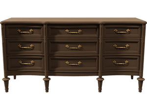 64" Unfinished 9 Drawer Vintage Dresser #08605