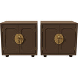 24" Unfinished 2 Door Vintage Side Table Set of 2 #08820