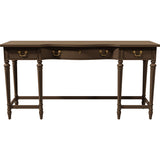54" Unfinished 3 Drawer Thomasville Vintage Console Table #08785