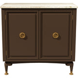 34.25" Unfinished 2 Door Vintage Marble Top Buffet #08849