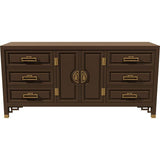 66" Unfinished 6 Drawer 2 Door Vintage Buffet #08550