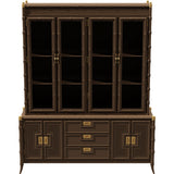 68.5" Unfinished 6 Door 3 Drawer Vintage Bamboo Style Hutch #08841