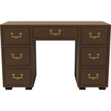 48" Unfinished 7 Drawer Artefacts Vintage Desk #08692