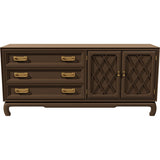 68" Unfinished 2 Door 3 Drawer Vintage Buffet #08822