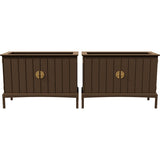 38" Unfinished 2 Door Vintage Open Tops Dresser Set of 2 #08799