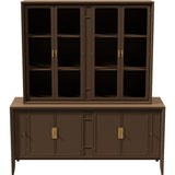 66" Unfinished 8 Door Vintage Hutch #08759