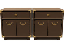 Load image into Gallery viewer, 24.5&quot; Unfinished 1 Drawer 2 Door Drexel Vintage Nightstand Set of 2 #08505
