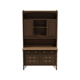 46" Unfinished 2 Door 6 Drawer Thomasville Vintage Bamboo Style Hutch #07961