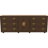 80" Unfinished 2 Door 6 Drawer Vintage Buffet #08815