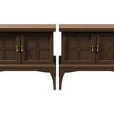 26" Unfinished 2 Door United Vintage Nightstand Set of 2 #08609