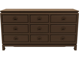 60" Unfinished 9 Drawer Vintage Dresser #08598