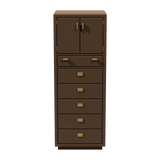 20.25" Unfinished 6 Drawer 2 Door Drexel Vintage Tallboy #08783