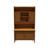 46" Unfinished 2 Door 6 Drawer Thomasville Vintage Bamboo Style Hutch #07961