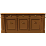 72" Unfinished 3 Door 3 Drawer Drexel Vintage Buffet #08860