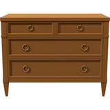 38" Unfinished 3 Drawer Baker Furniture Vintage Dresser #08785